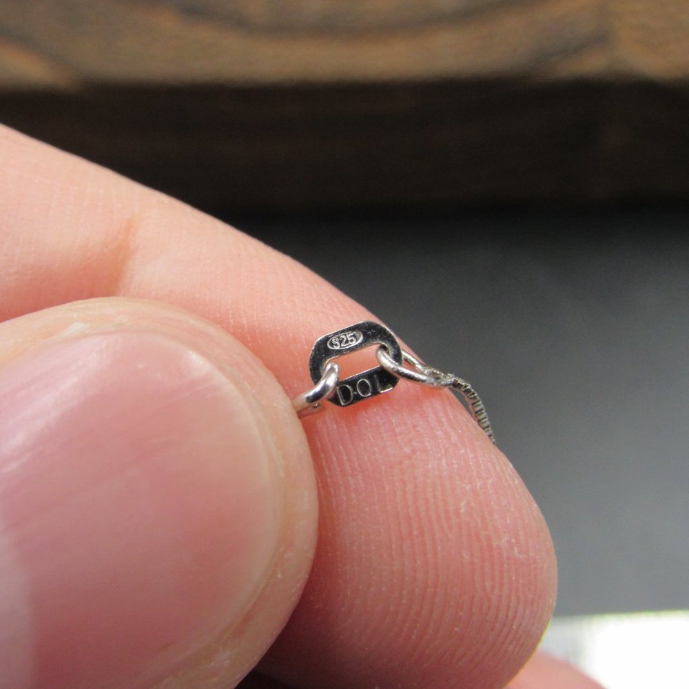 18" Sterling Black Cubic Zirconia Dolphin Necklace - Picture 5 of 7